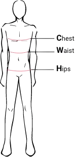 Men's shirts & tops body diagram